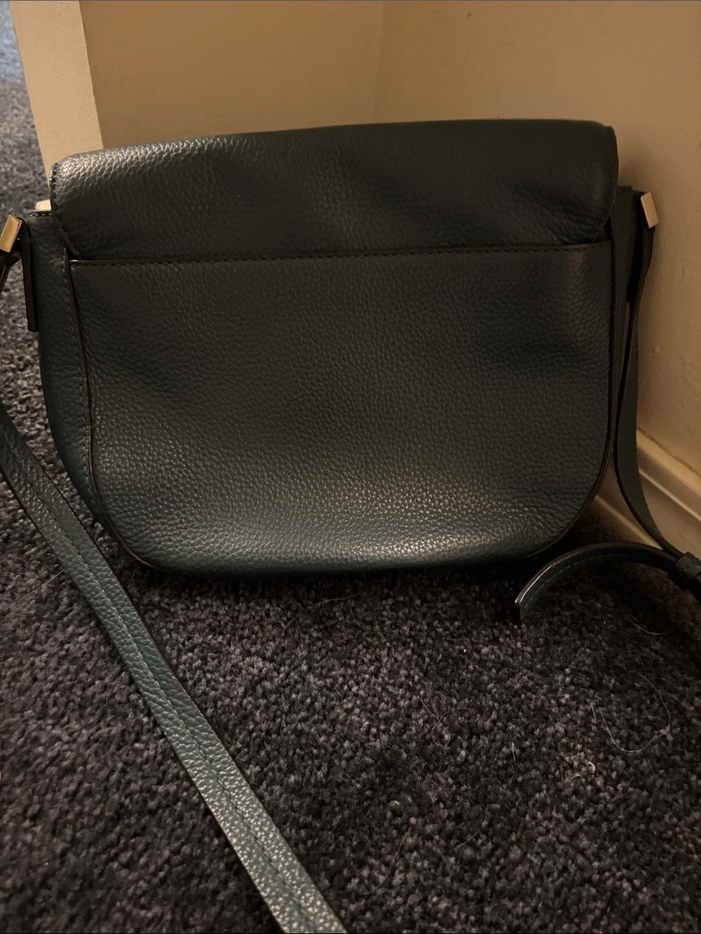 kate spade Black Pebbled Leather Crossbody with Gold Logo